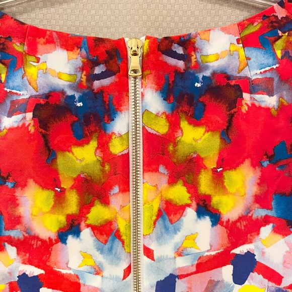 Milly Multi Primary Color Print Fitted Sheath Dress Sz10 - Picture 9 of 16